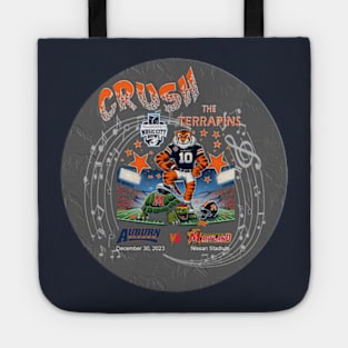 90s Auburn vs Maryland Football T-Shirt - gray Tote