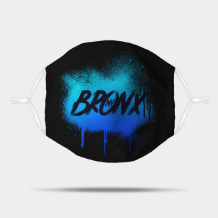 Bronx Ny Mask - Bronx NY NYC New York City Blue Air Brush Graffiti by Freckle Face