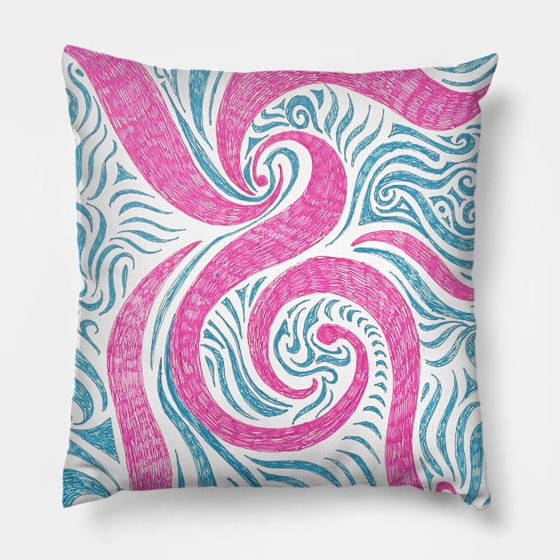 Psychedelic monogram Pillow by Barschall