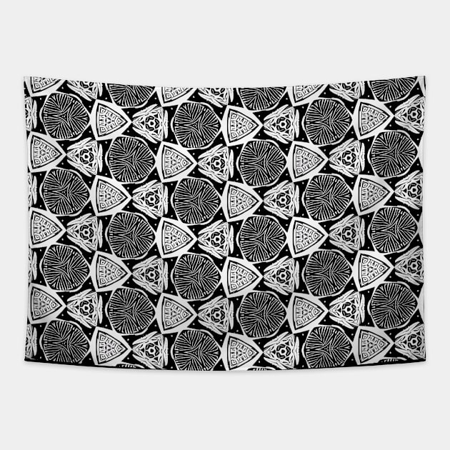 Black and White Variations Tapestry by UltraQuirky