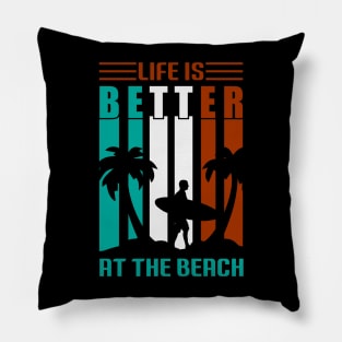 Beach T - Shirt Design Pillow