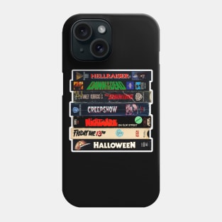 Vintage VHS Stack Horror Graphic Phone Case