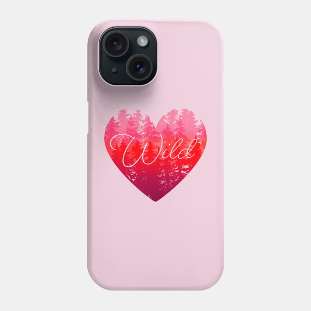 Wild Heart Design in Red and Pink Phone Case by artfulfreddy