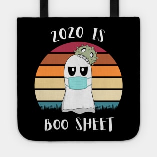 2020 Is Boo Sheet Halloween Ghost Wear Mask Tote