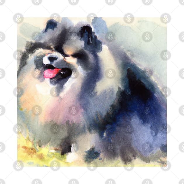 Keeshond Pop Art - Dog Lover Gifts by Edd Paint Something