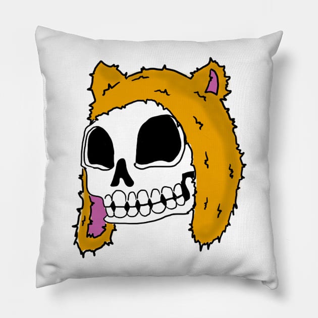 Skull hat Pillow by Make_them_rawr