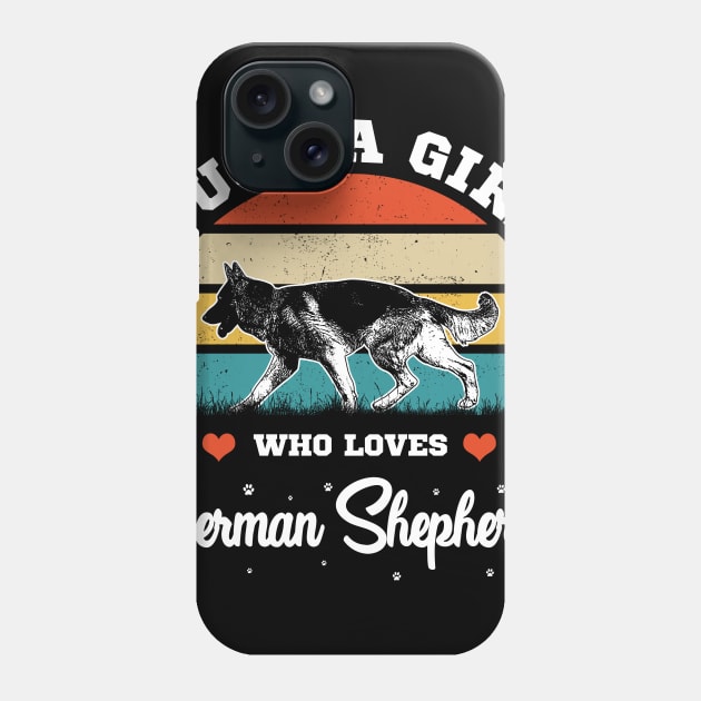 Just a Girl Who Loves German Shepherds Phone Case by Jamrock Designs