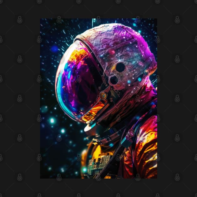 Cosmic Explorer - Side Profile Astronaut by Lematworks
