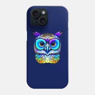 Colorful Owl With Funky Glasses Phone Case