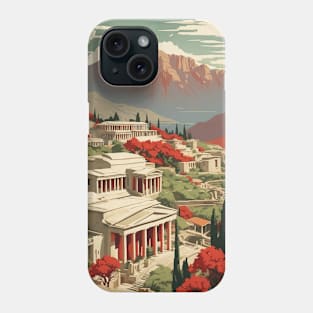 Delphi Greece Tourism Vintage Travel Poster Phone Case