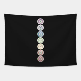 Chakras paint art design Tapestry