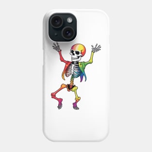 Dancing Skeleton Rainbow Phone Case