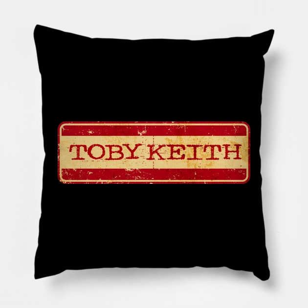 Retro Text - TOBY KEITH Pillow by Jurou