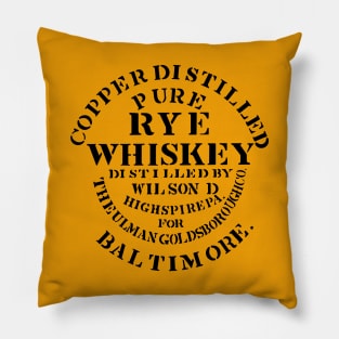 Whiskey Label from Goldsborough & Co. 1887 Pillow