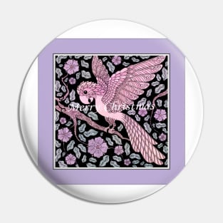 pink parrot christmas Pin