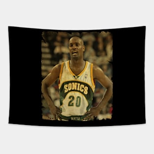 Gary Payton - Vintage Design Of Basketball Tapestry