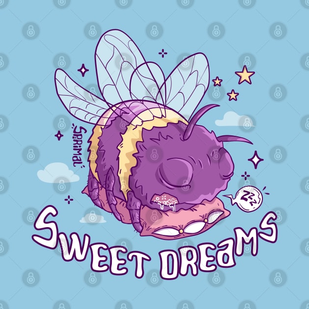 Sweet Dreams Are Made of Bees - Buzzing Slumber Illustration by SPIRIMAL