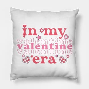 Retro Groovy In My Valentine Era Valentine Day Womens Girls Pillow