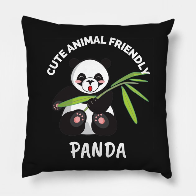 Cute Animal Friendly Panda - Gift Ideas For Animal and Panda Lovers - Gift For Boys, Girls, Dad, Mom, Friend, Panda lovers - Panda Lover Funny Pillow by Famgift