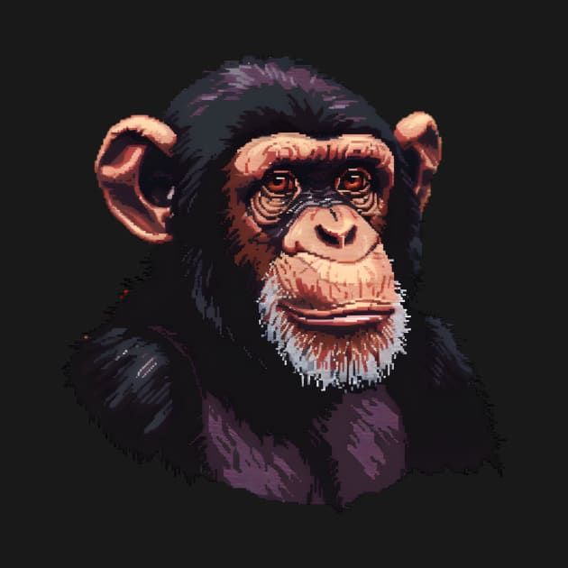 Pixel Chimpanzee by Animal Sphere