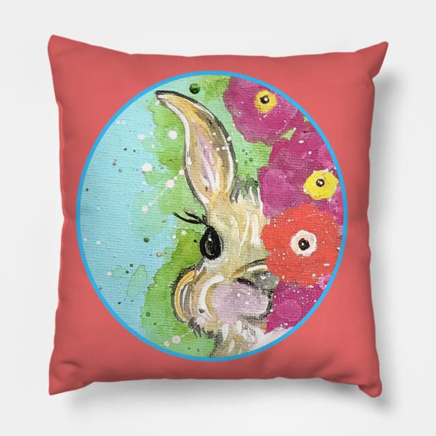 Peeking Bunny Pillow by KrissyK