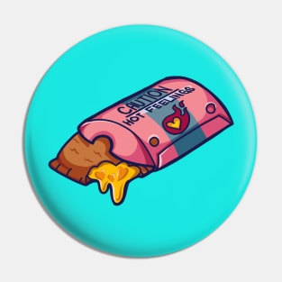 Caution: Hot Feelings Pocket Pie Pin