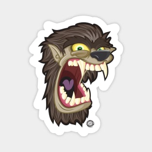 Halloween Wolfman Head Shot Magnet