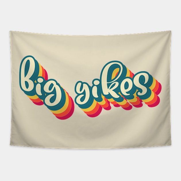 Slang term Big Yikes Groovy Retro Sunset Tapestry by Inspire Enclave