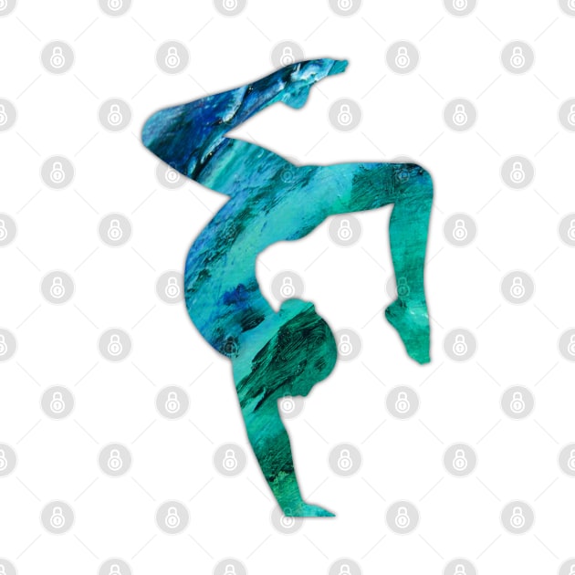 Gymnast Stag Handstand Blue by FlexiblePeople