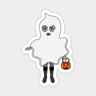 Ghost Halloween Trick or Treat Sticker 2 Magnet