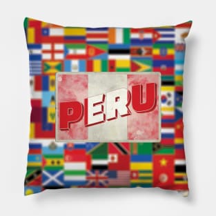 Peru Vintage style retro souvenir Pillow