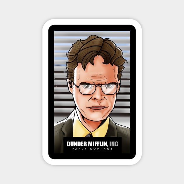 Dwight Schrute Dunder Mifflin Magnet by EvoComicsInc