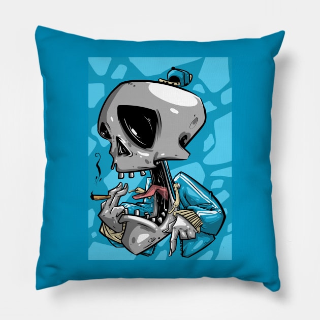 skull street Pillow by Shtwork