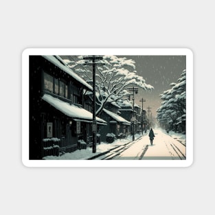 Hiroshima Streets in Winter Magnet