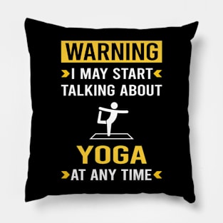 Warning Yoga Pillow