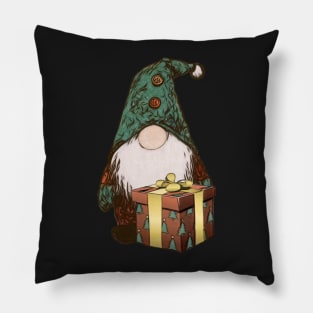 Christmas Gnome Art Pillow