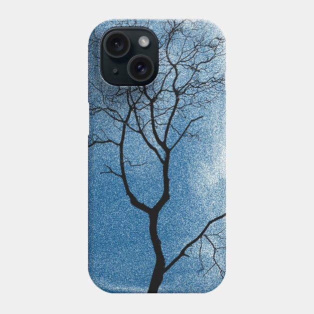 Lonely Tree - Blues version Phone Case by bulografik