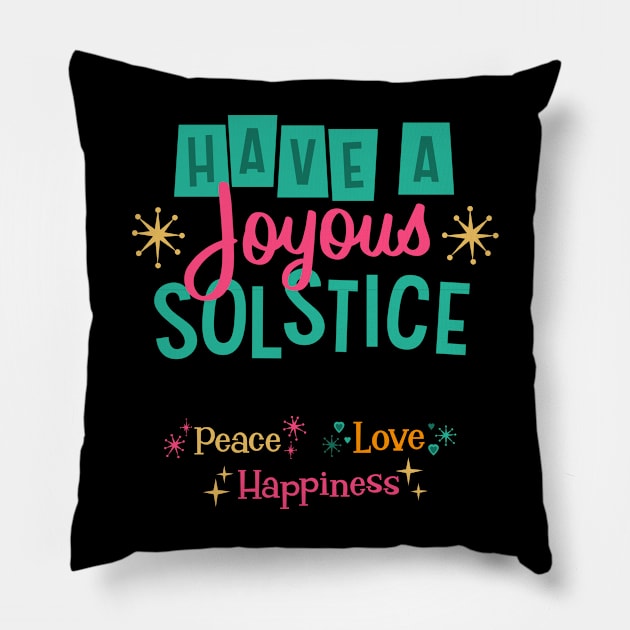 Happy Solstice Pillow by WearablePSA