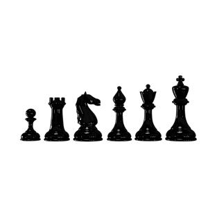 Black Chess Pieces T-Shirt