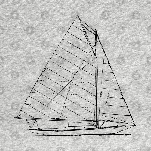 Disover Sailboat Nautical Design Sketch - Sailing - Sailboat - T-Shirt