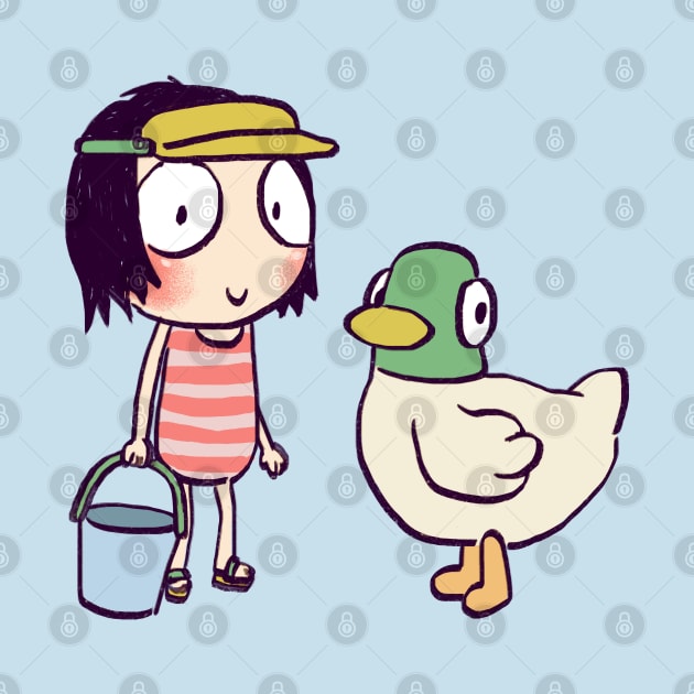 sarah and duck goes to the beach in beach break / children cartoon by mudwizard