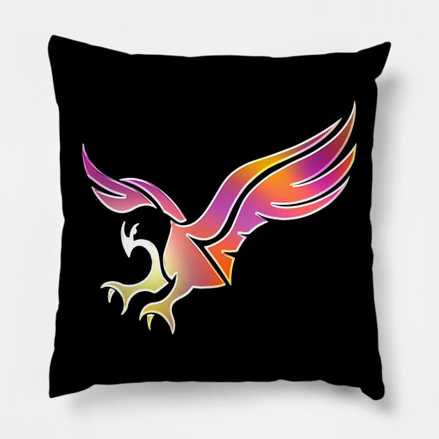 Eagle Animal Wildlife Forest Nature Adventure Chrome Graphic Pillow by Cubebox