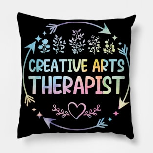 Creative Arts Therapist cute floral watercolor Pillow