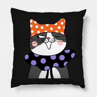 You asleep yet? A Funny sneaky cat Gift Idea Pillow