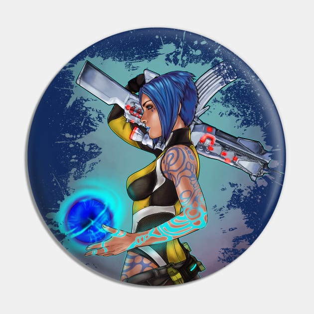 Borderlands 2 Maya the Siren Splatter Tee Pin by sugarpoultry