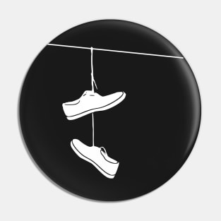 Shoes on a Wire white Pin