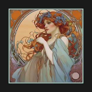 Beautiful Art Nouveau Woman T-Shirt