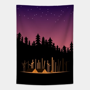 Camping Under the Stars in the Great Outdoors Tapestry