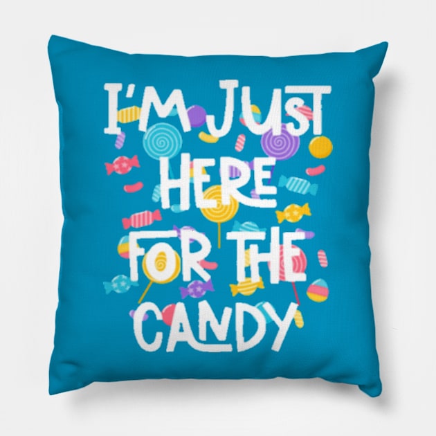 Funny Easter Bunny I'm Just Here For Easter Candy Kids Boys Pillow by lunacreat