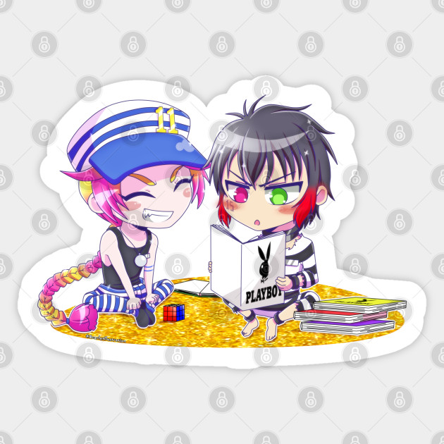 Wallpaper Jyugo And Uno Nanbaka Sticker Teepublic Desktop Wallpaper